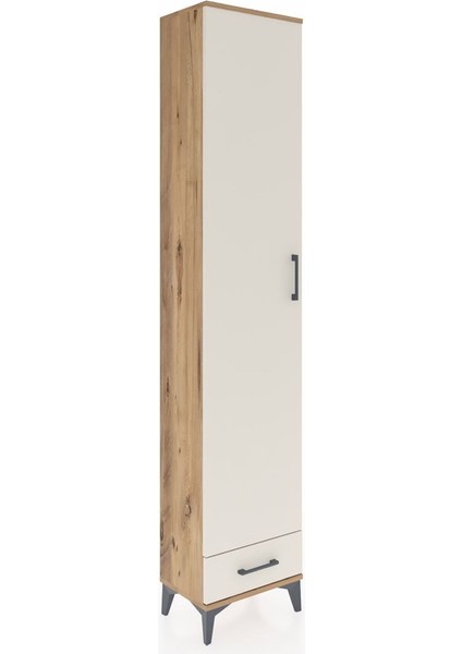 Arges Dolap 3 Raflı Tek Çekmeceli Tek Askılı 44X30X221 Çam-Aytaşı fiyatları