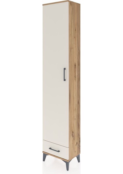 Arges Dolap 3 Raflı Tek Çekmeceli Tek Askılı 44X30X221 Çam-Aytaşı modelleri