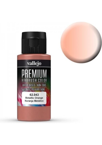 62043 60 Ml. Metallic Orange, Pearl&metallics, Premium Rc Color Serisi Model Boyası