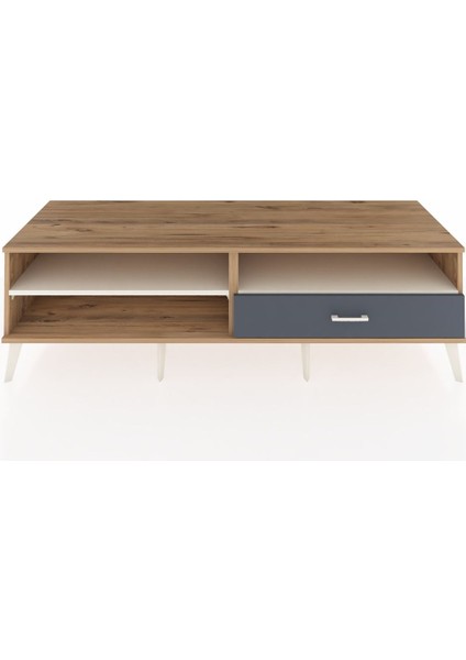 Kronos Tv Ünitesi 2 Raflı Tek Çekmeceli 176X59X51 Çam-Aytaşı/antrasit