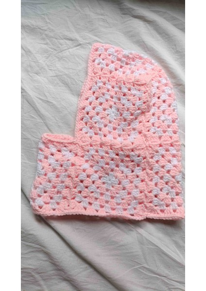 Pembe Beyax Motifli Örgü Balaklava fiyatları