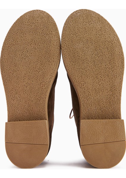 Henna Hakiki Deri Kahve Süet Bağcıklı Kadın Bot indirimleri