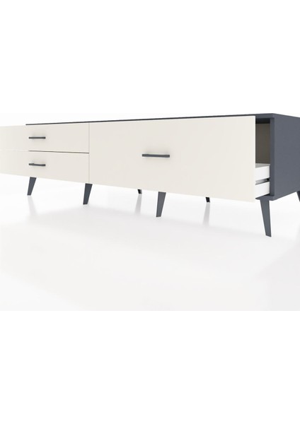Kronos Tv Ünitesi 3 Çekmeceli 176X59X51 Antrasit-Antrasit/aytaşı fırsatları