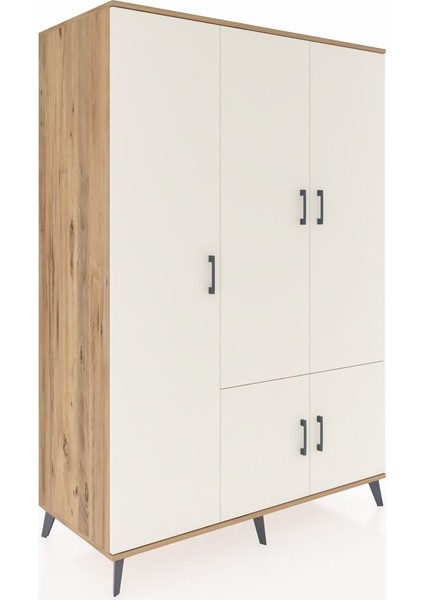 Kronos Dolap 7 Raflı 5 Kapaklı Tek Askılı 132X59X195 Çam-Aytaşı/çam fiyatları