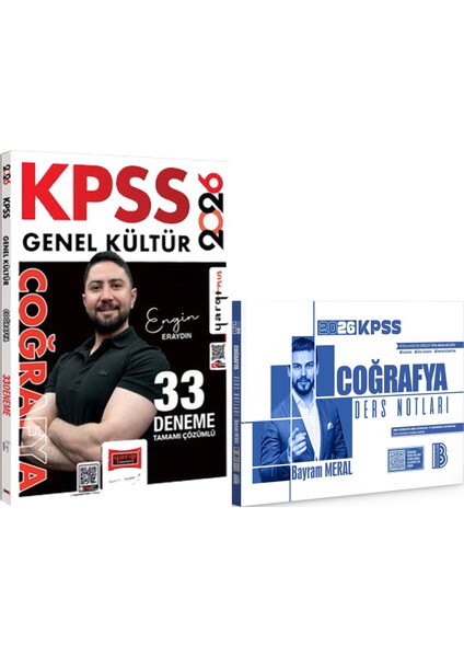 2026 Kpss Coğrafya 33 Deneme Engin Eraydın - 2026 Kpss Coğrafya Ders Notları