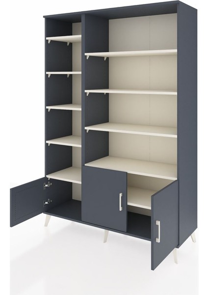 Hyperion Dolap 10 Raflı 3 Kapaklı 132X44X195 Antrasit-Antrasit/aytaşı modelleri