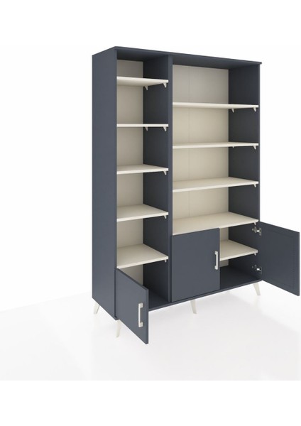 Hyperion Dolap 10 Raflı 3 Kapaklı 132X44X195 Antrasit-Antrasit/aytaşı indirimleri