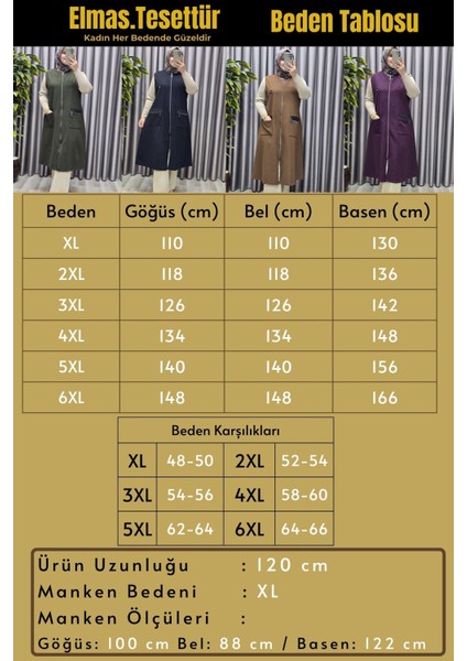 Kadın Tesettür Giyim Büyük Beden Ottoman Yelek modelleri