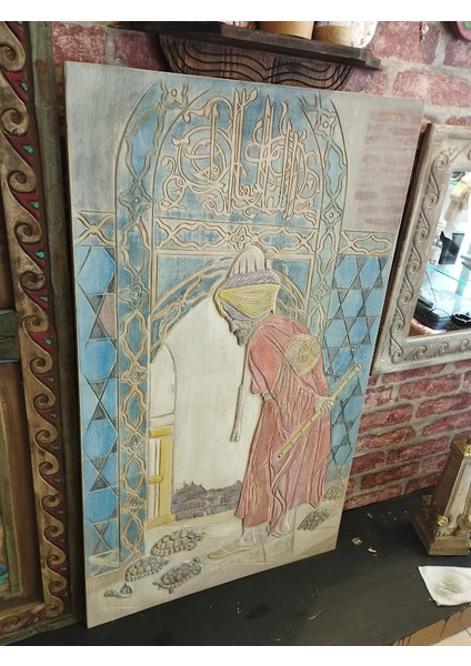 Çamağacından El Oyması Kaplumbağa Terbiyecisi Tablosu fiyatları