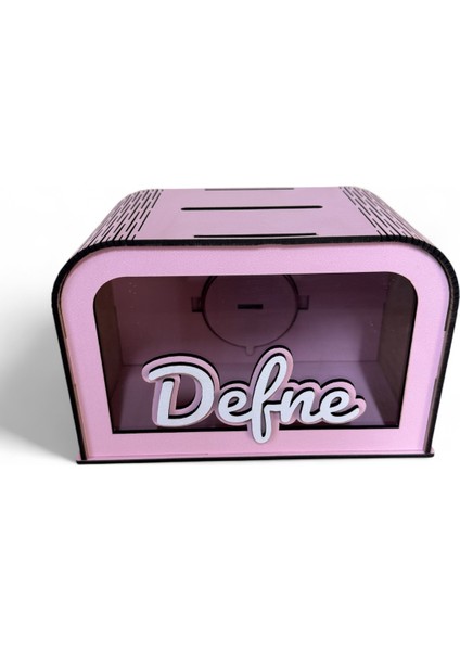 Kişiye Özel Isme Özel Ahşap Kumbara – Hediye & Para Biriktirme Kutusu - Pembe fırsatları