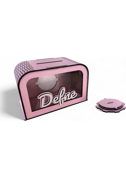 Kişiye Özel Isme Özel Ahşap Kumbara – Hediye & Para Biriktirme Kutusu - Pembe indirimleri