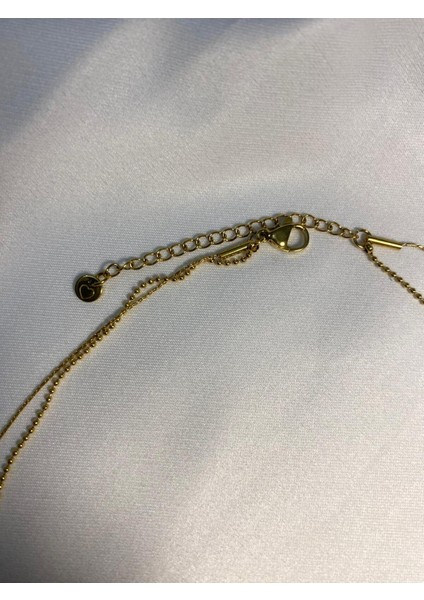 Altın Kaplama Kalp Ikili Zincir Çelik Kolye modelleri