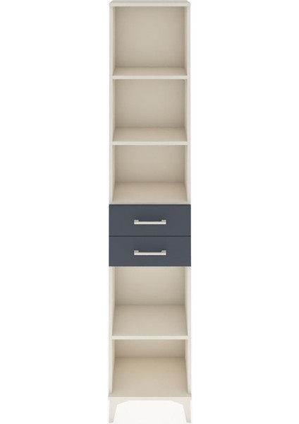 Arges Dolap 4 Raflı 3 Çekmeceli 44X30X221 Aytaşı-Antrasit