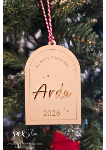 Isme Özel First Christmas Bebek Isimli Yılbaşı Süsü Ilk Yılbaşı Bebek Hediyesi
