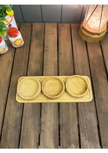 4'llü Bambu Stantlı Çerezlik-Kahvaltılık Kase Seti-Bambu Kuruyemişlik Seti-Şık Tasarım-Çerez Tabağı modelleri