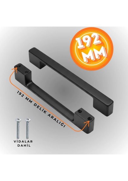 Köprü Kulp Dolap Çekmece Kulbu Metal Kulp 192 mm