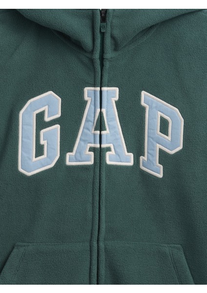 Erkek Çocuk Koyu Yeşil Vintagesoft Gap Logo Fermuarlı Sweatshirt fiyatları
