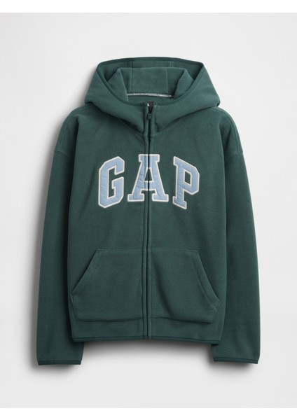 Erkek Çocuk Koyu Yeşil Vintagesoft Gap Logo Fermuarlı Sweatshirt indirimleri