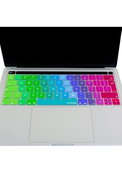 MacBook Klavye Koruyucu Silikon Kılıf Avrupa Ingilizce Baskılı Uk-Ters L Enter Tipi Touchbar Pro 13-15 Inç A1706,A1989,A2159,A1707,A1990 Uyumlu,ince Hafif Yıkanabilir Klavye Filmi Pembe Yeşil fiyatları