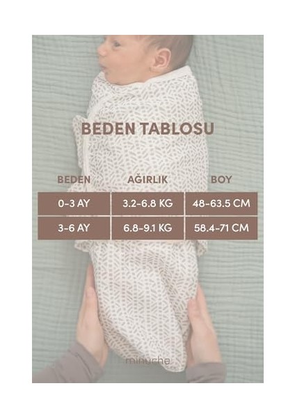 Pamuk 3'lü Bebek Kundak ve Uyku Tulumu - Ergonomik Yenidoğan ve Bebek Kundak, 0-3 Ay modelleri