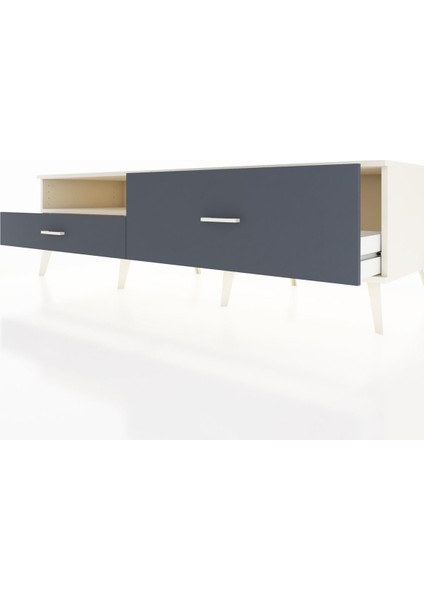 Kronos Tv Ünitesi Tek Raflı 2 Çekmeceli 176X59X51 Aytaşı-Aytaşı/antrasit fırsatları