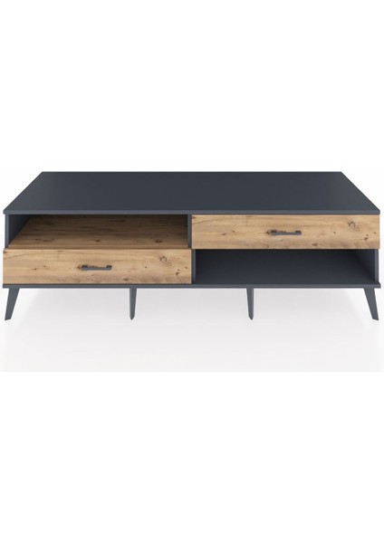 Kronos Tv Ünitesi Tek Raflı 2 Çekmeceli 176X59X51 Antrasit-Çam/çam
