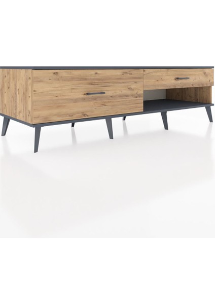Kronos Tv Ünitesi 2 Çekmeceli 176X59X51 Çam-Antrasit/çam fiyatları