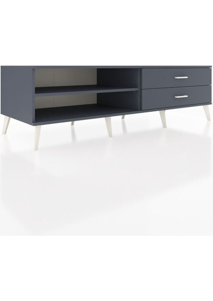 Kronos Tv Ünitesi Tek Raflı 2 Çekmeceli 176X59X51 Antrasit-Antrasit/antrasit fiyatları
