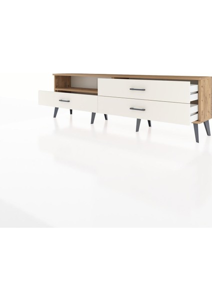 Arges Tv Ünitesi Tek Raflı 3 Çekmeceli 176X30X51 Çam-Çam/aytaşı modelleri