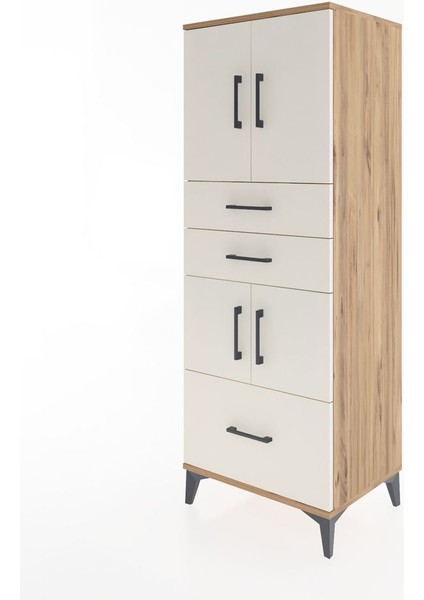 Hyperion Dolap 3 Raflı 3 Çekmeceli 4 Kapaklı 60X44X163 Çam-Aytaşı modelleri