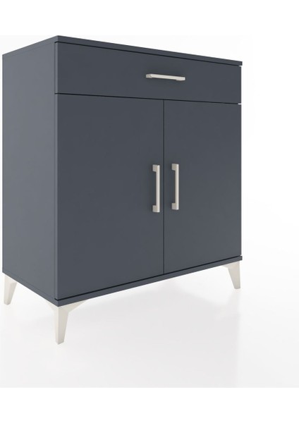 Hyperion Şifonyer 3 Raflı Tek Çekmeceli 2 Kapaklı 88X44X96 Antrasit-Antrasit fiyatları