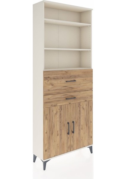 Arges Dolap 4 Raflı 2 Çekmeceli 2 Kapaklı 88X30X221 Aytaşı-Çam fiyatları