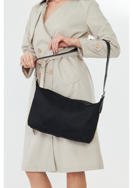 Metro Siyah Süet Kadın Omuz, Kol ve El Çantası fırsatları