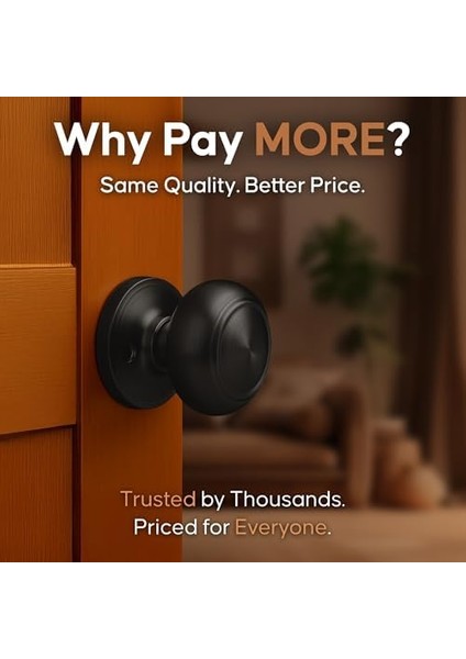 Creek CK2030BC Colonial Kapı Tokmağı, Görüş Koruma Fonksiyonu, 1 Paket, Siyah modelleri