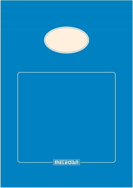 A5 Karton Kapaklı Bloknot, Akdeniz Serisi, 80 Yaprak, Düz, Mavi