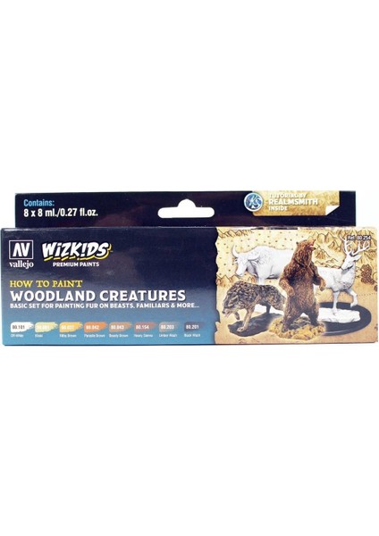 80254 8x8 Ml. Woodland Creatures, Wizkits Serisi Model Boyası Seti