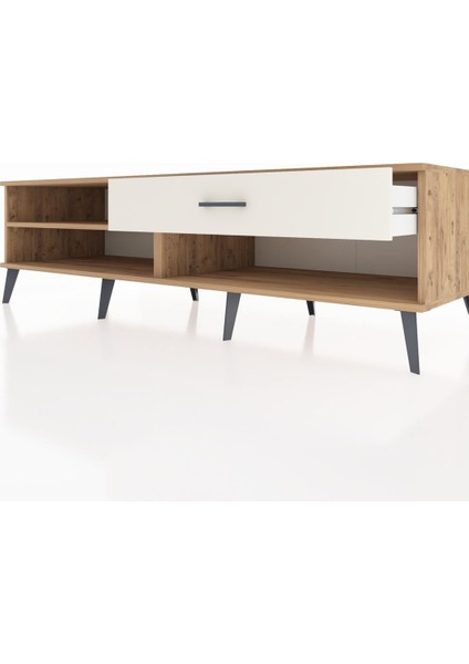 Kronos Tv Ünitesi Tek Raflı Tek Çekmeceli 176X59X51 Çam-Çam/aytaşı fırsatları
