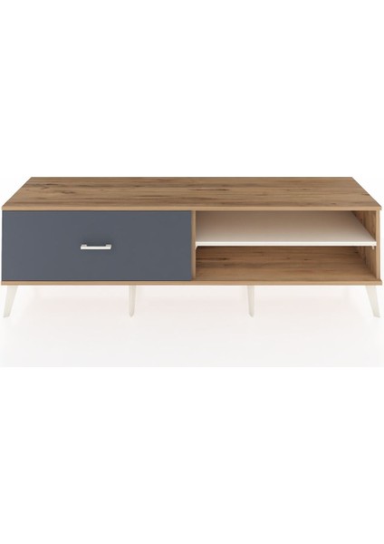 Hyperion Tv Ünitesi Tek Raflı Tek Çekmeceli 176X44X51 Çam-Aytaşı/antrasit