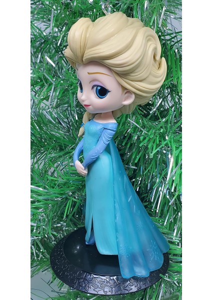 Karlar Ülkesi Frozen Prenses Elsa Anime Karakter Figür Oyuncak Dekoratif Hediyelik Biblo Bebek Mavi fırsatları
