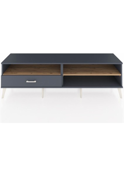 Hyperion Tv Ünitesi 2 Raflı Tek Çekmeceli 176X44X51 Antrasit-Çam/antrasit