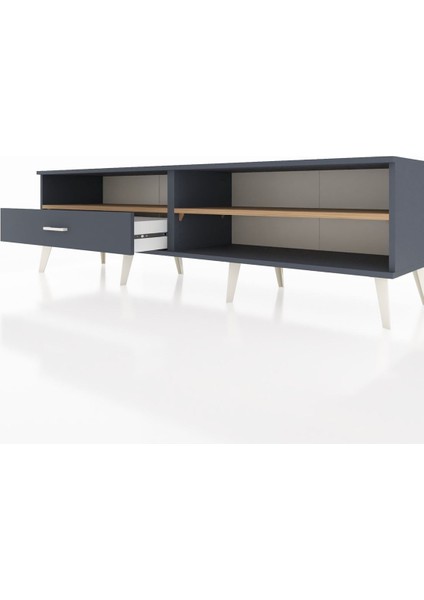 Hyperion Tv Ünitesi 2 Raflı Tek Çekmeceli 176X44X51 Antrasit-Çam/antrasit fırsatları