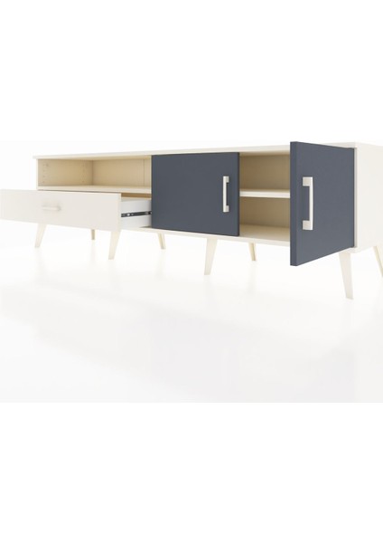 Hyperion Tv Ünitesi 2 Raflı Tek Çekmeceli 2 Kapaklı 176X44X51 Aytaşı-Antrasit/aytaşı fırsatları