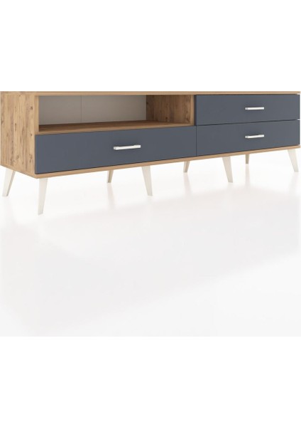 Hyperion Tv Ünitesi Tek Raflı 3 Çekmeceli 176X44X51 Çam-Çam/antrasit fiyatları