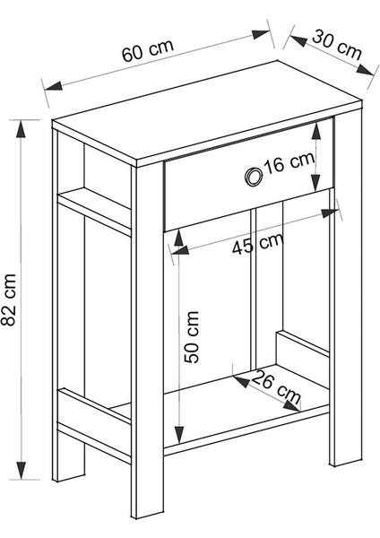 Lusy Tek Çekmeceli Dresuar fırsatları