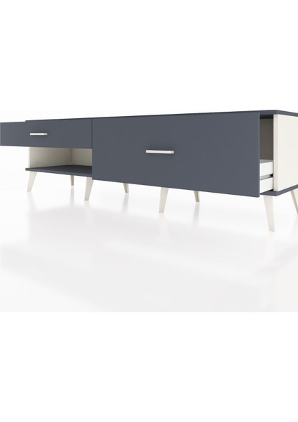 Hyperion Tv Ünitesi 2 Çekmeceli 176X44X51 Aytaşı-Antrasit/antrasit fırsatları