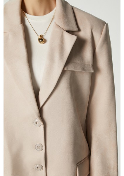 Kadın Thomas Süet Taş Blazer Ceket modelleri