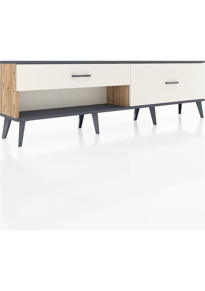 Arges Tv Ünitesi 2 Çekmeceli 176X30X51 Çam-Antrasit/aytaşı fiyatları