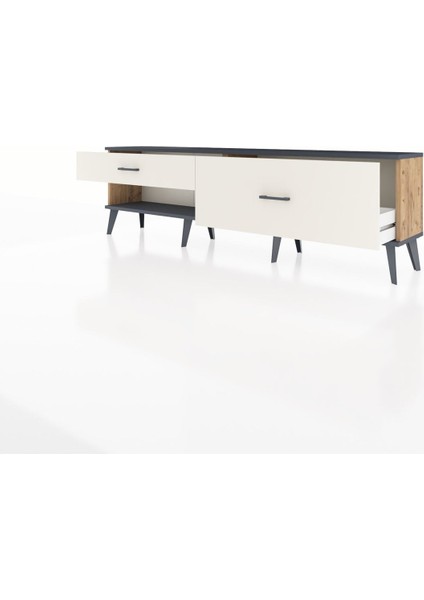 Arges Tv Ünitesi 2 Çekmeceli 176X30X51 Çam-Antrasit/aytaşı modelleri