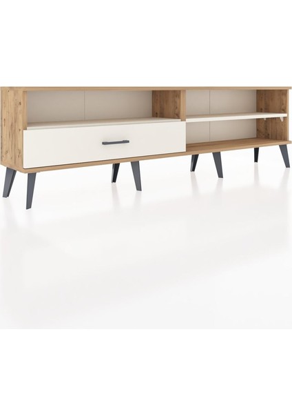 Arges Tv Ünitesi 2 Raflı Tek Çekmeceli 176X30X51 Çam-Aytaşı/aytaşı fiyatları