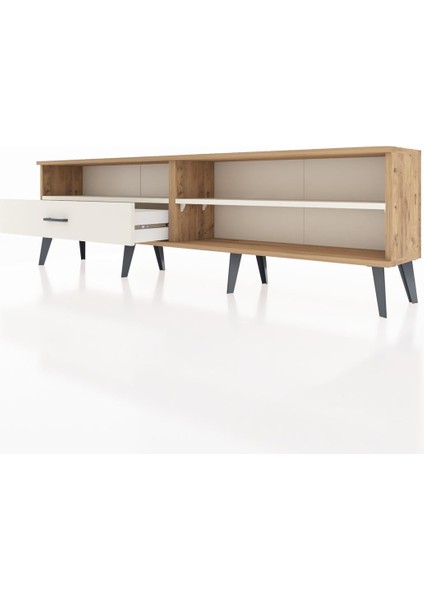 Arges Tv Ünitesi 2 Raflı Tek Çekmeceli 176X30X51 Çam-Aytaşı/aytaşı fırsatları